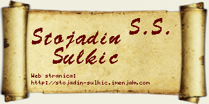 Stojadin Šulkić vizit kartica